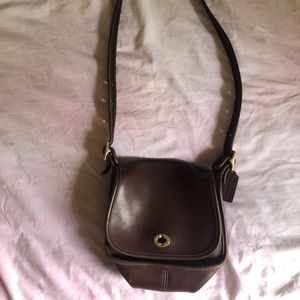 Vintage Coach Brown Leather Crossbody